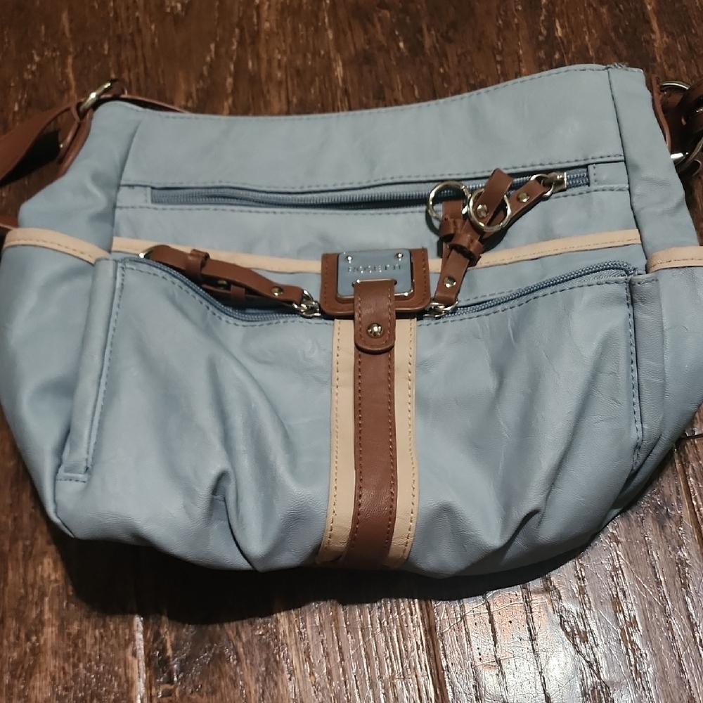 Rosetti Blue and Tan Shoulder Bag with Elegant Design